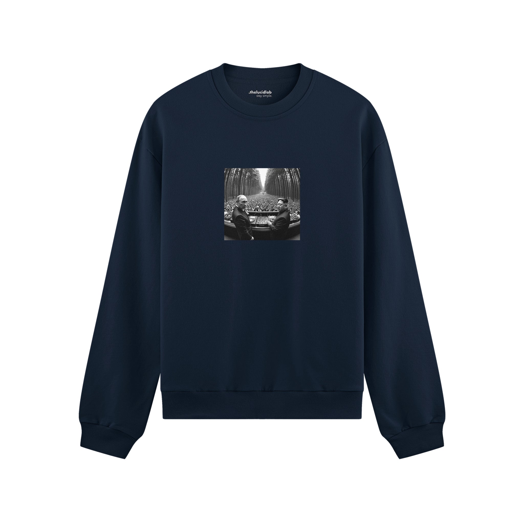 No Requests Oversize Sweatshirt - Lacivert - ön görünüm