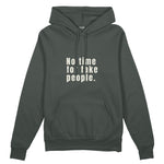 No Time For Fake People Oversize Hoodie - Antrasit - ön görünüm