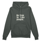 No Time For Fake People Oversize Hoodie - Antrasit - ön görünüm
