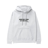 Nobody Dies A Virgin Life Fucks Us All Hoodie - Beyaz - ön görünüm