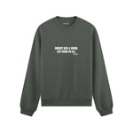 Nobody Dies A Virgin Life Fucks Us All Oversize Sweatshirt - Antrasit - ön görünüm