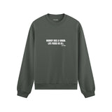 Nobody Dies A Virgin Life Fucks Us All Oversize Sweatshirt - Antrasit - ön görünüm