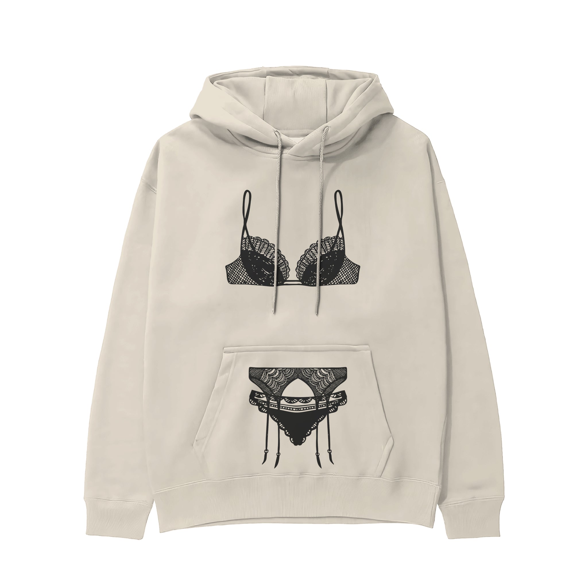 Noir Seduce Hoodie - Krem - ön görünüm