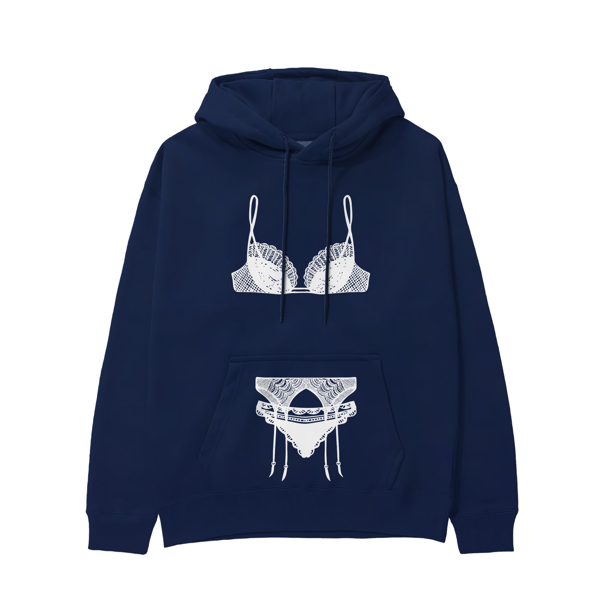 Noir Seduce Hoodie - Lacivert - ön görünüm