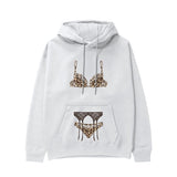 Noir Seduce – Leopard Hoodie - Beyaz - ön görünüm