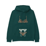 Noir Seduce – Leopard Hoodie - Koyu Yeşil - ön görünüm