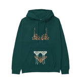 Noir Seduce – Leopard Hoodie - Koyu Yeşil - ön görünüm