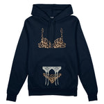 Noir Seduce – Leopard Oversize Hoodie - Lacivert - ön görünüm