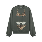 Noir Seduce – Leopard Oversize Sweatshirt - Antrasit - ön görünüm