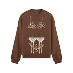 Noir Seduce – Leopard Oversize Sweatshirt - Kahverengi - ön görünüm