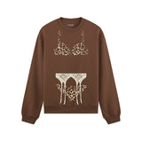 Noir Seduce – Leopard Oversize Sweatshirt - Kahverengi - ön görünüm
