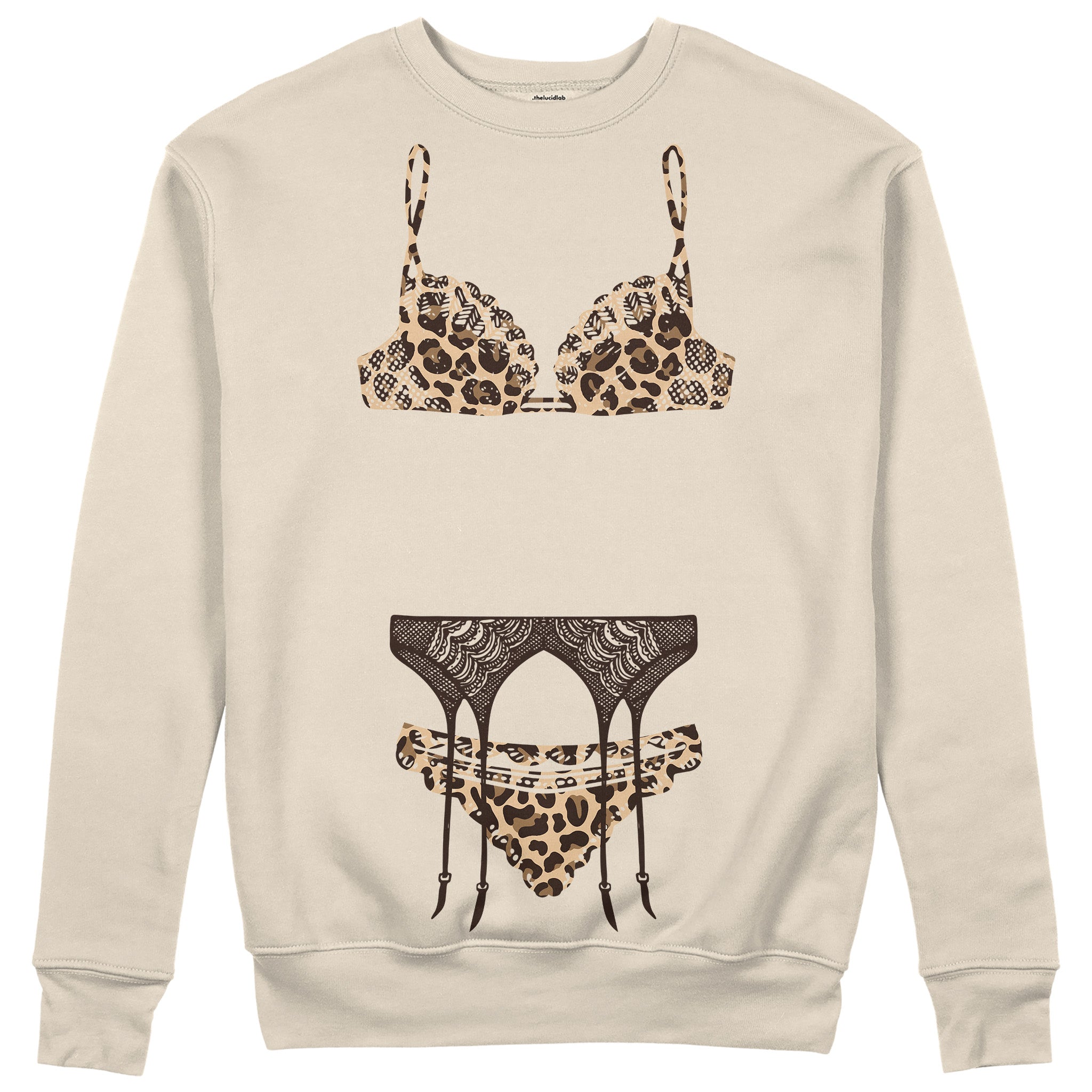 Noir Seduce – Leopard Sweatshirt - Bej - ön görünüm