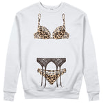 Noir Seduce – Leopard Sweatshirt - Beyaz - ön görünüm
