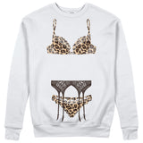 Noir Seduce – Leopard Sweatshirt - Beyaz - ön görünüm