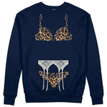 Noir Seduce – Leopard Sweatshirt - Lacivert - ön görünüm