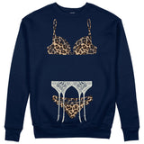 Noir Seduce – Leopard Sweatshirt - Lacivert - ön görünüm