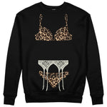 Noir Seduce – Leopard Sweatshirt - Siyah - ön görünüm
