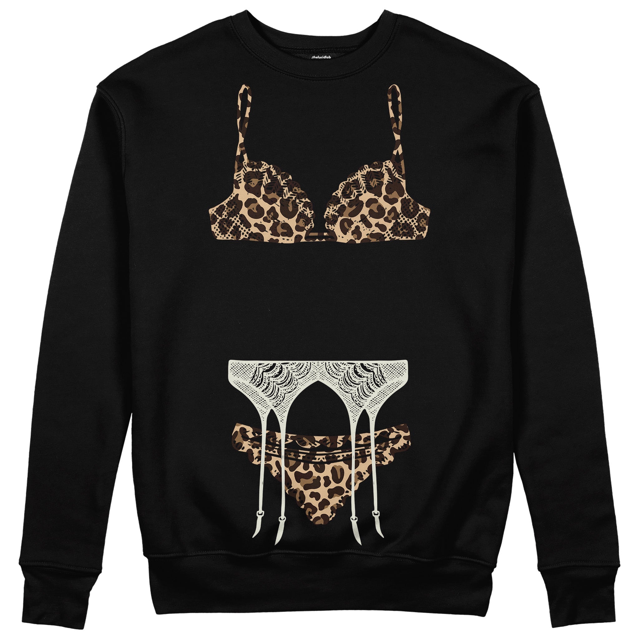 Noir Seduce – Leopard Sweatshirt - Siyah - ön görünüm