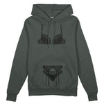 Noir Seduce Oversize Hoodie - Antrasit - ön görünüm