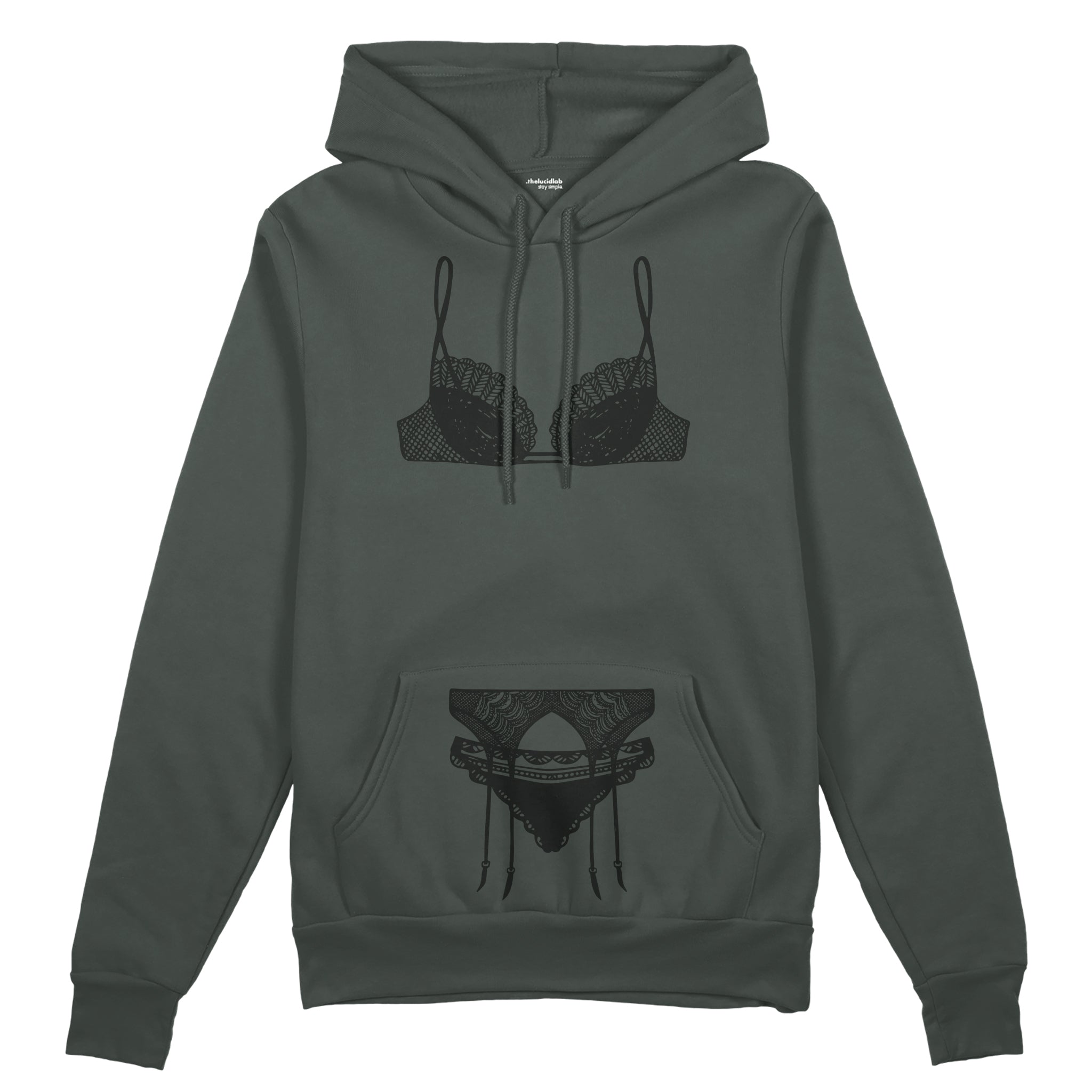 Noir Seduce Oversize Hoodie - Antrasit - ön görünüm