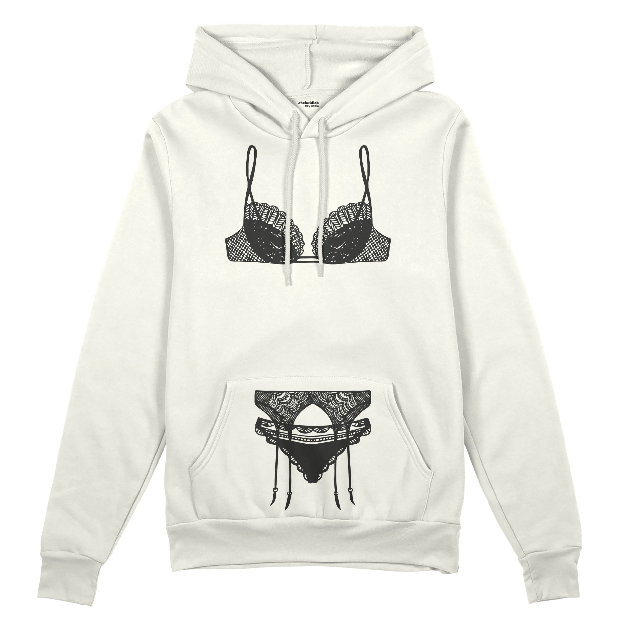 Noir Seduce Oversize Hoodie - Beyaz - ön görünüm