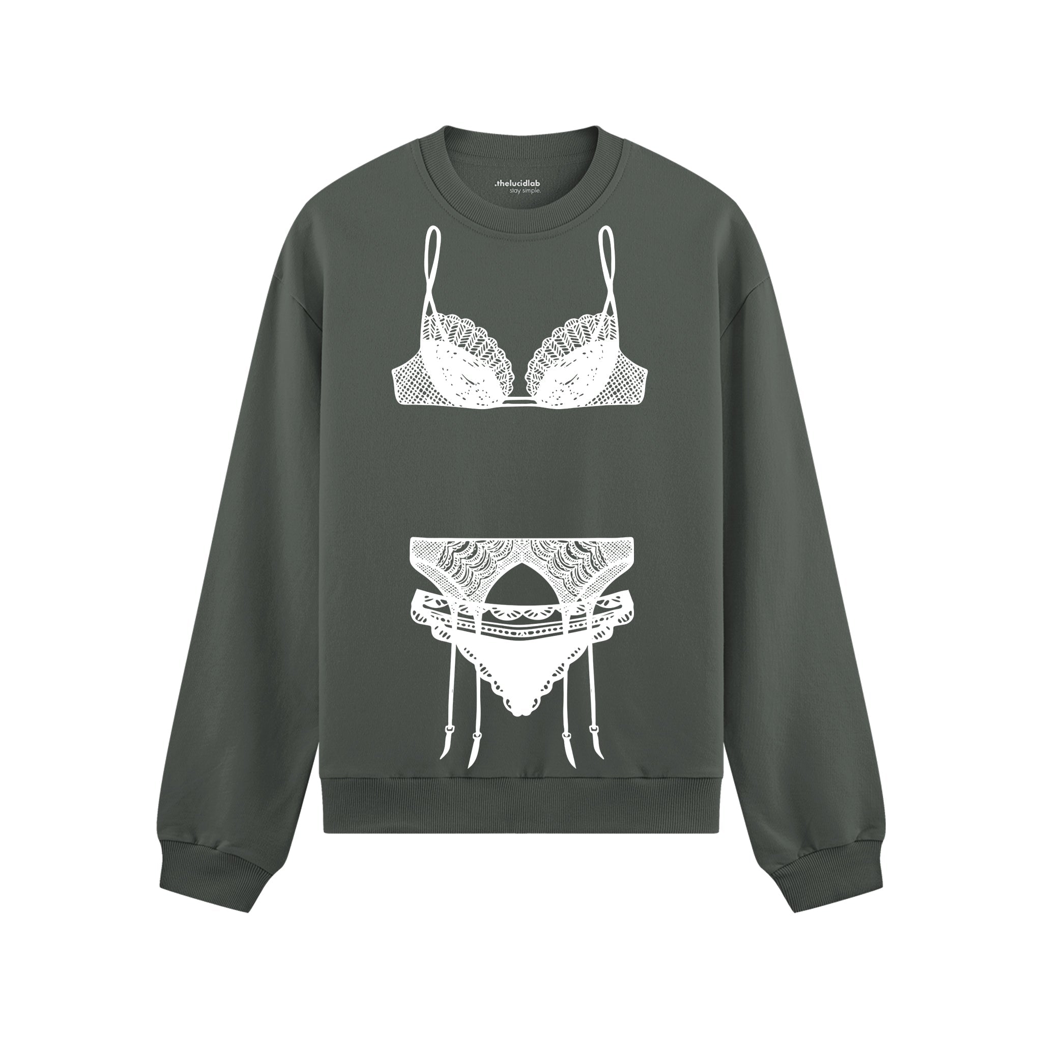 Noir Seduce Oversize Sweatshirt - Antrasit - ön görünüm