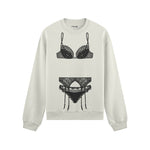 Noir Seduce Oversize Sweatshirt - Beyaz - ön görünüm