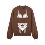 Noir Seduce Oversize Sweatshirt - Kahverengi - ön görünüm