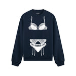 Noir Seduce Oversize Sweatshirt - Lacivert - ön görünüm