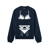 Noir Seduce Oversize Sweatshirt - Lacivert - ön görünüm