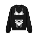 Noir Seduce Oversize Sweatshirt - Siyah - ön görünüm