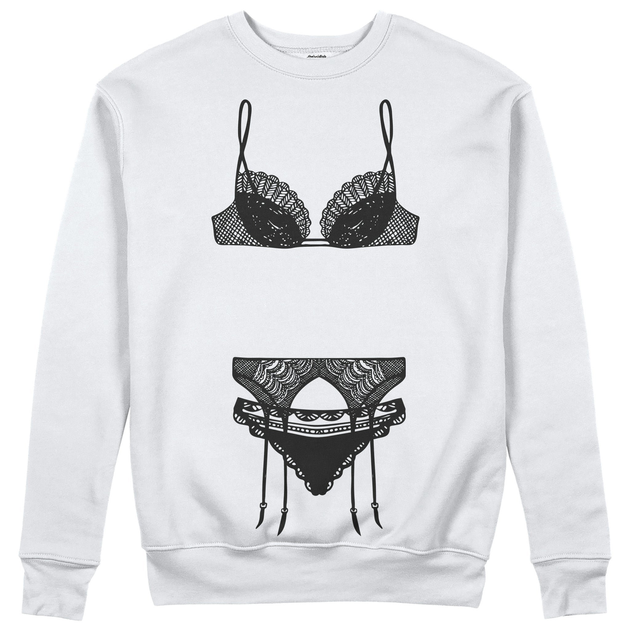 Noir Seduce Sweatshirt - Beyaz - ön görünüm