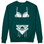 Noir Seduce Sweatshirt - Koyu Yeşil - ön görünüm