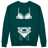 Noir Seduce Sweatshirt - Koyu Yeşil - ön görünüm