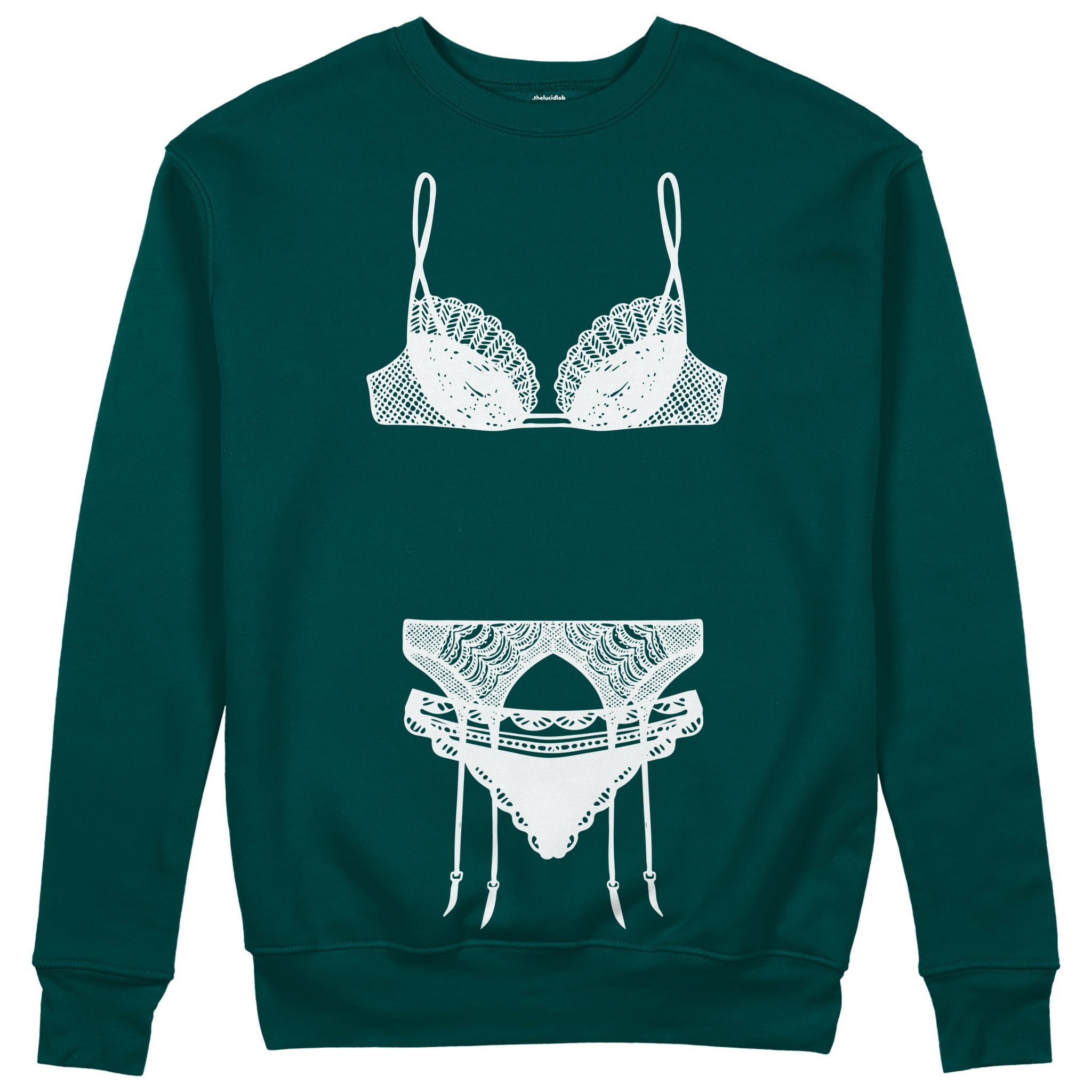 Noir Seduce Sweatshirt - Koyu Yeşil - ön görünüm