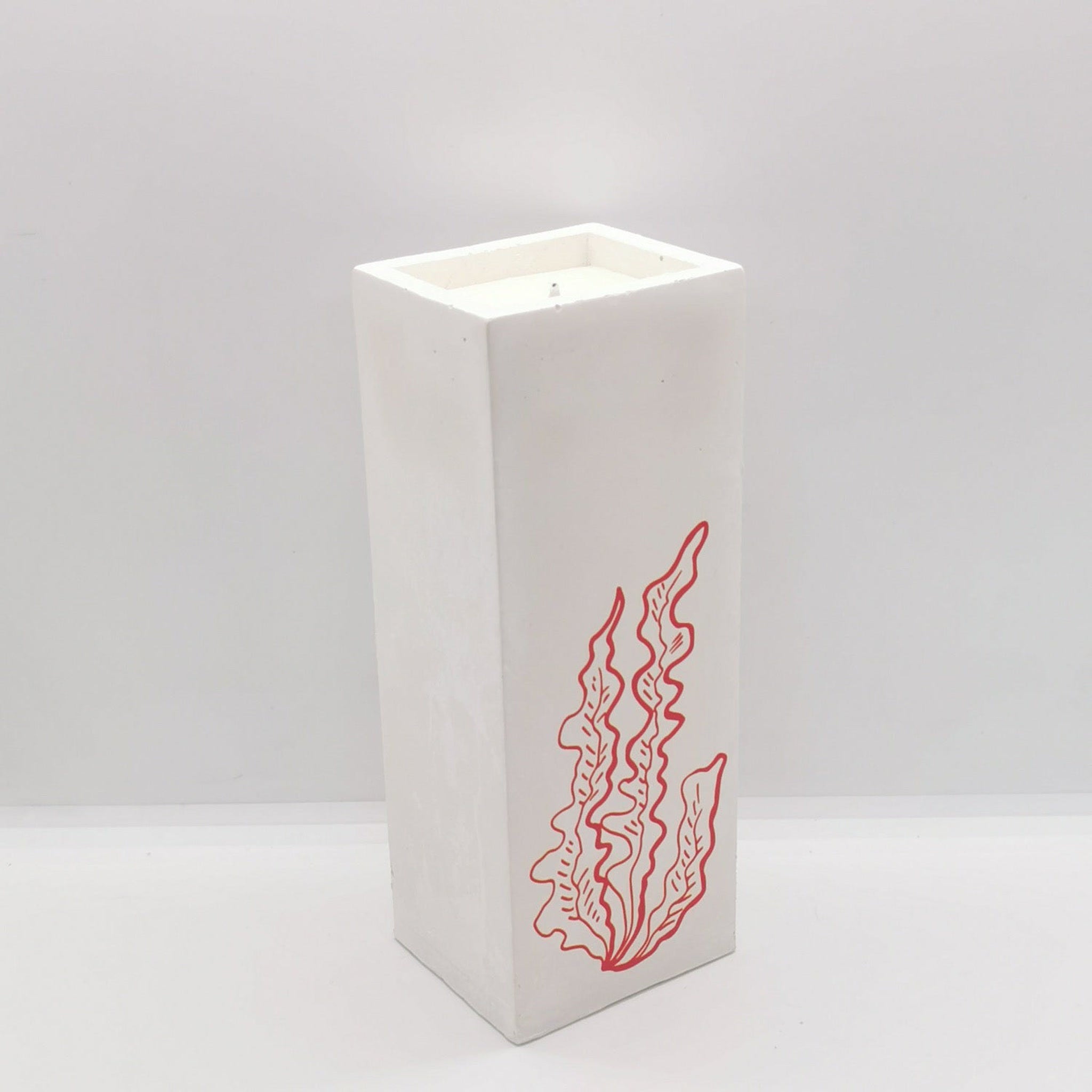 Orange Coral v2 / Mercan Baskılı Beton Mum