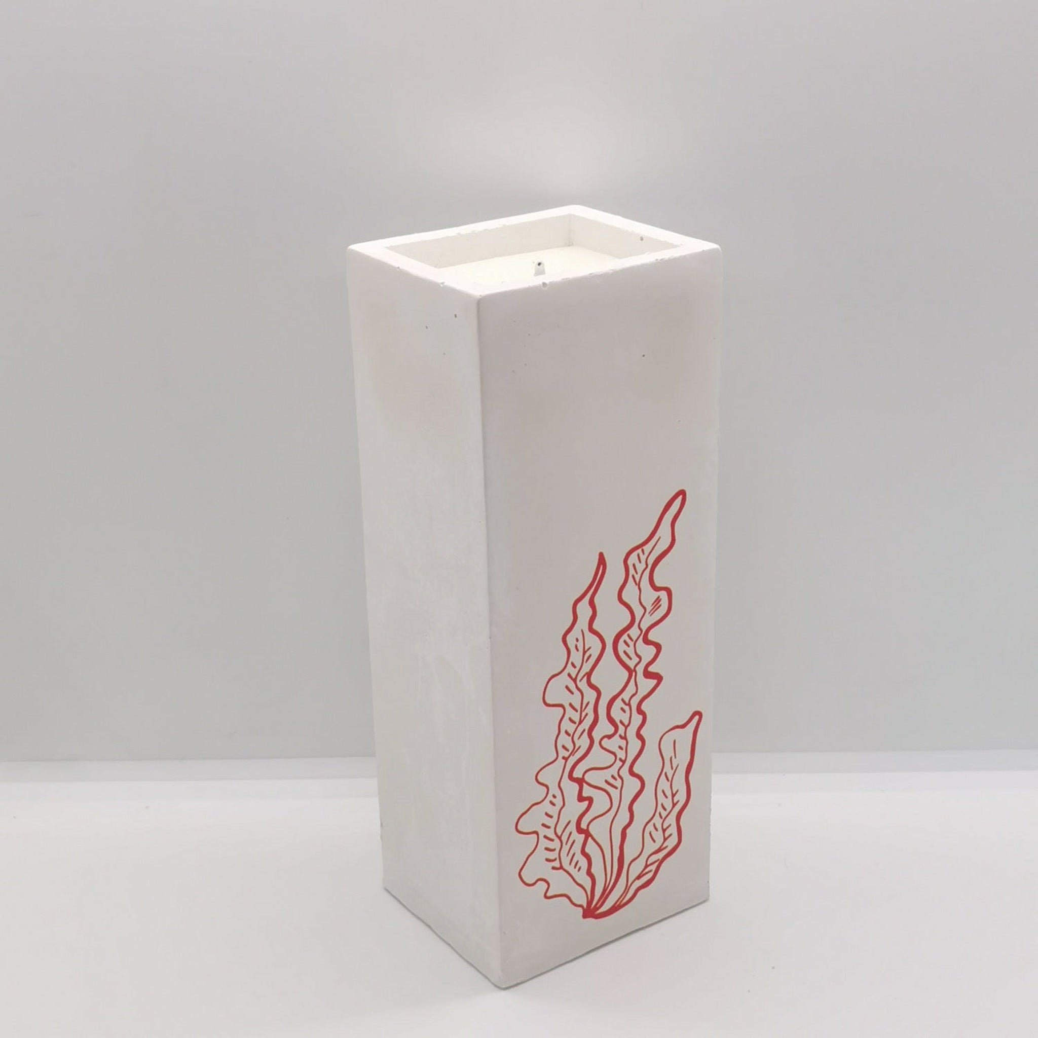 Orange Coral v2 / Mercan Baskılı Beton Mum