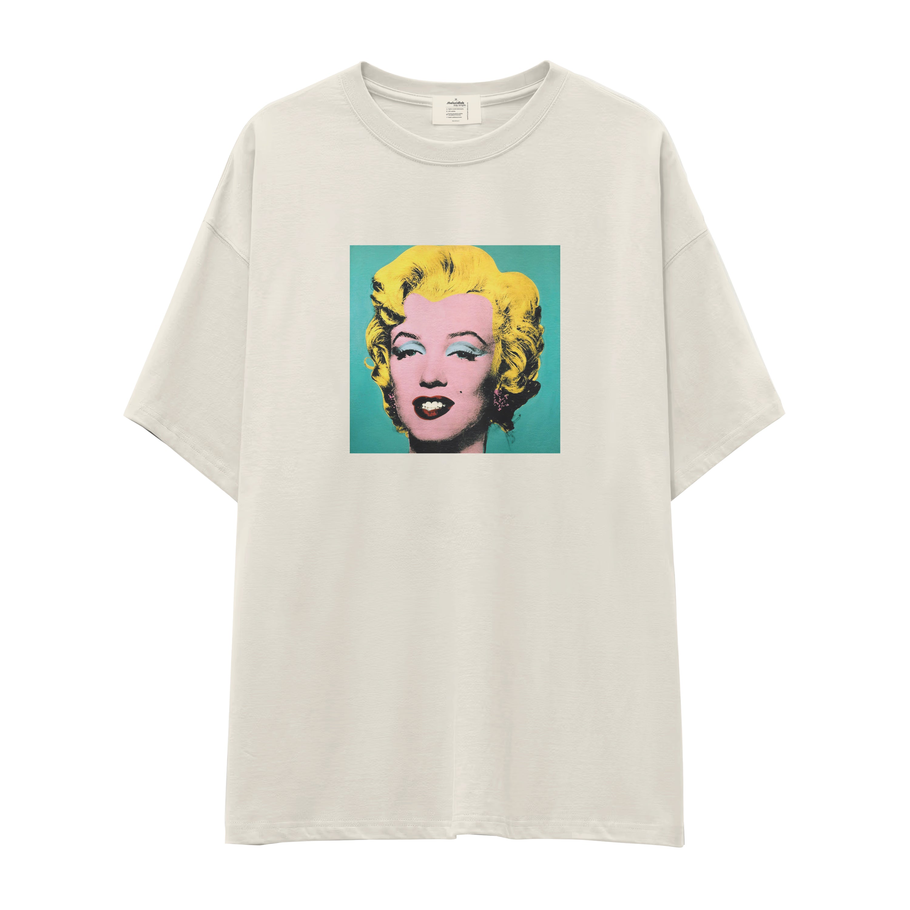 Andy Warhol / Marilyn Monroe Blue Oversize Tişört