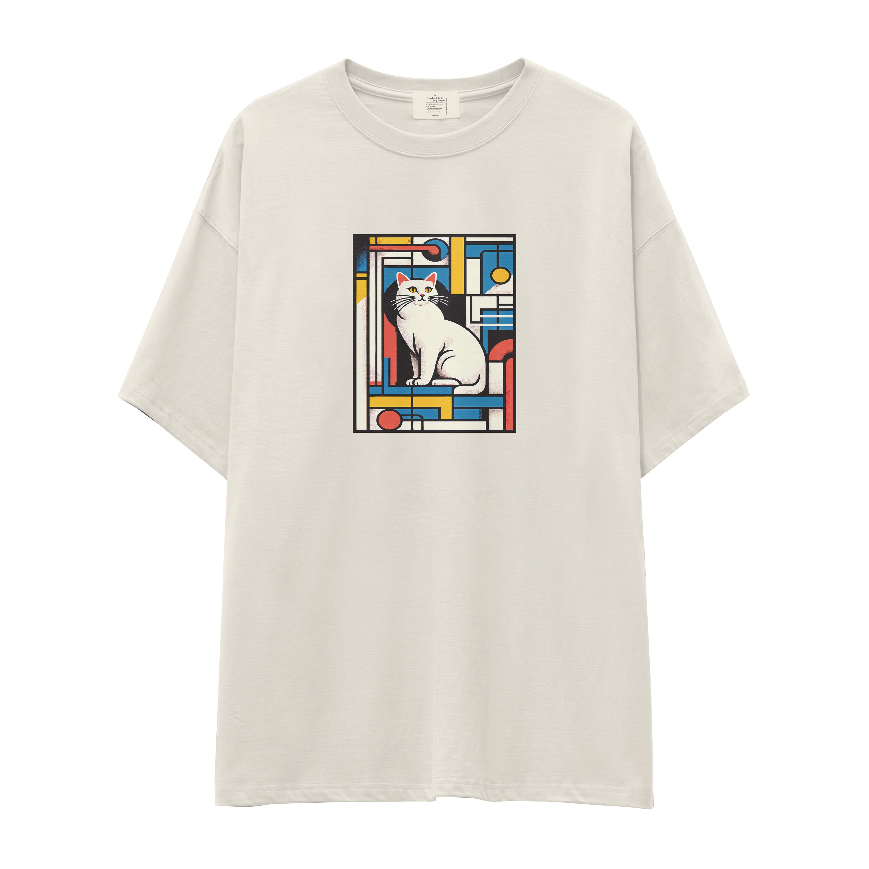 Bauhaus Cat Oversize Tişört