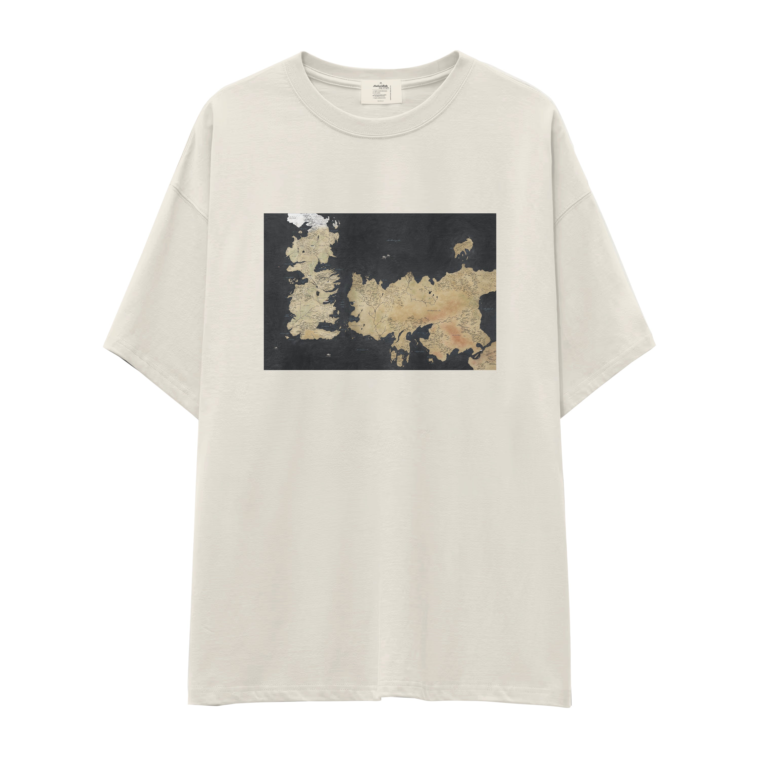 Game Of Thrones Map Oversize Tişört