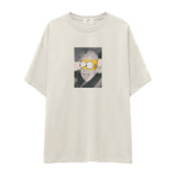 Albert Einstein / Homer Simpson Oversize Tişört