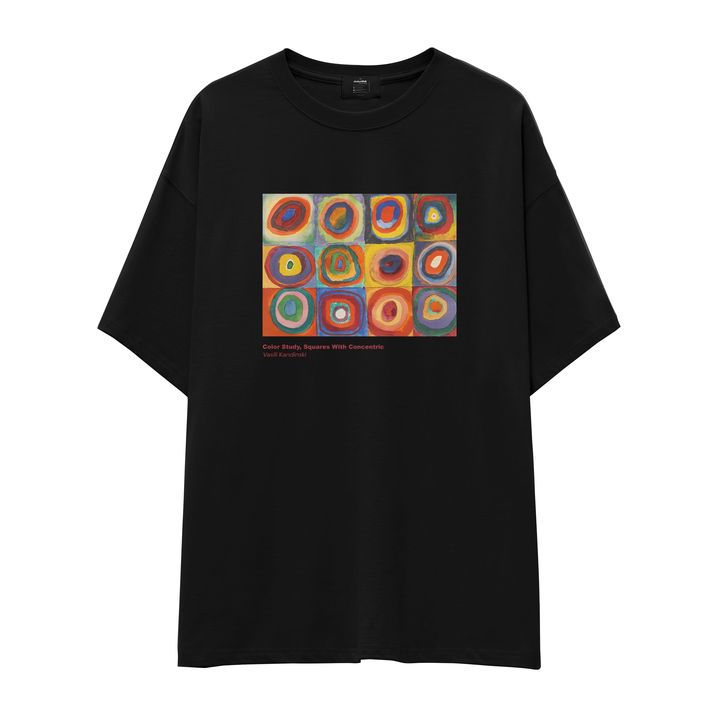 Color Study, Squares With Concentric Circles Oversize Tişört