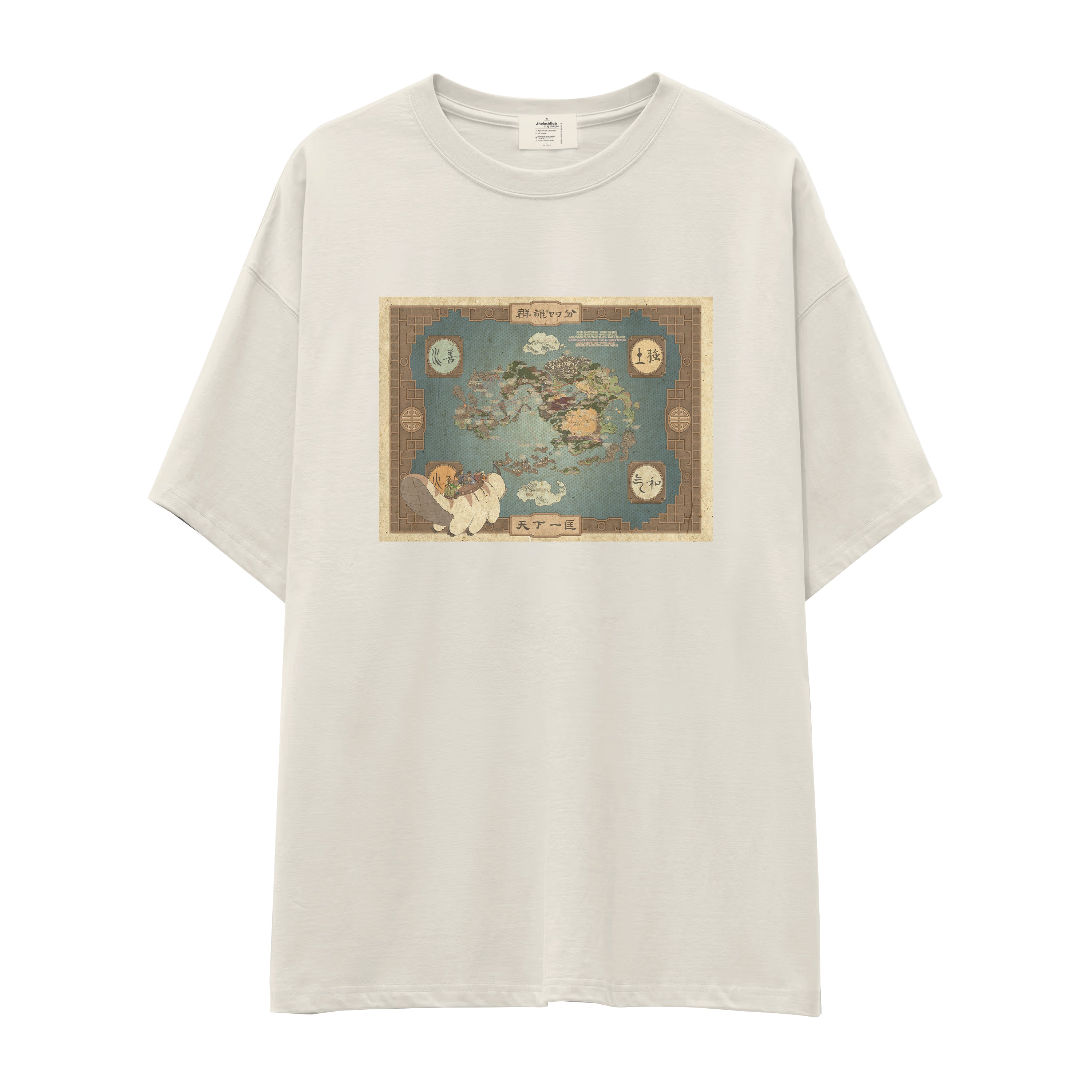 Avatar The Last Airbender Map Oversize Tişört