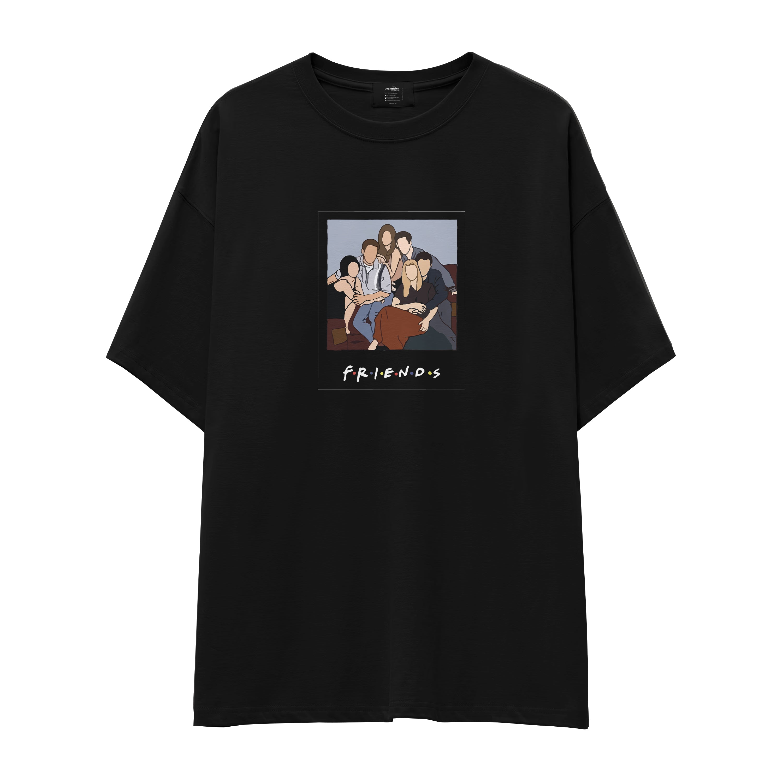 Friends Silüetli Oversize Tişört