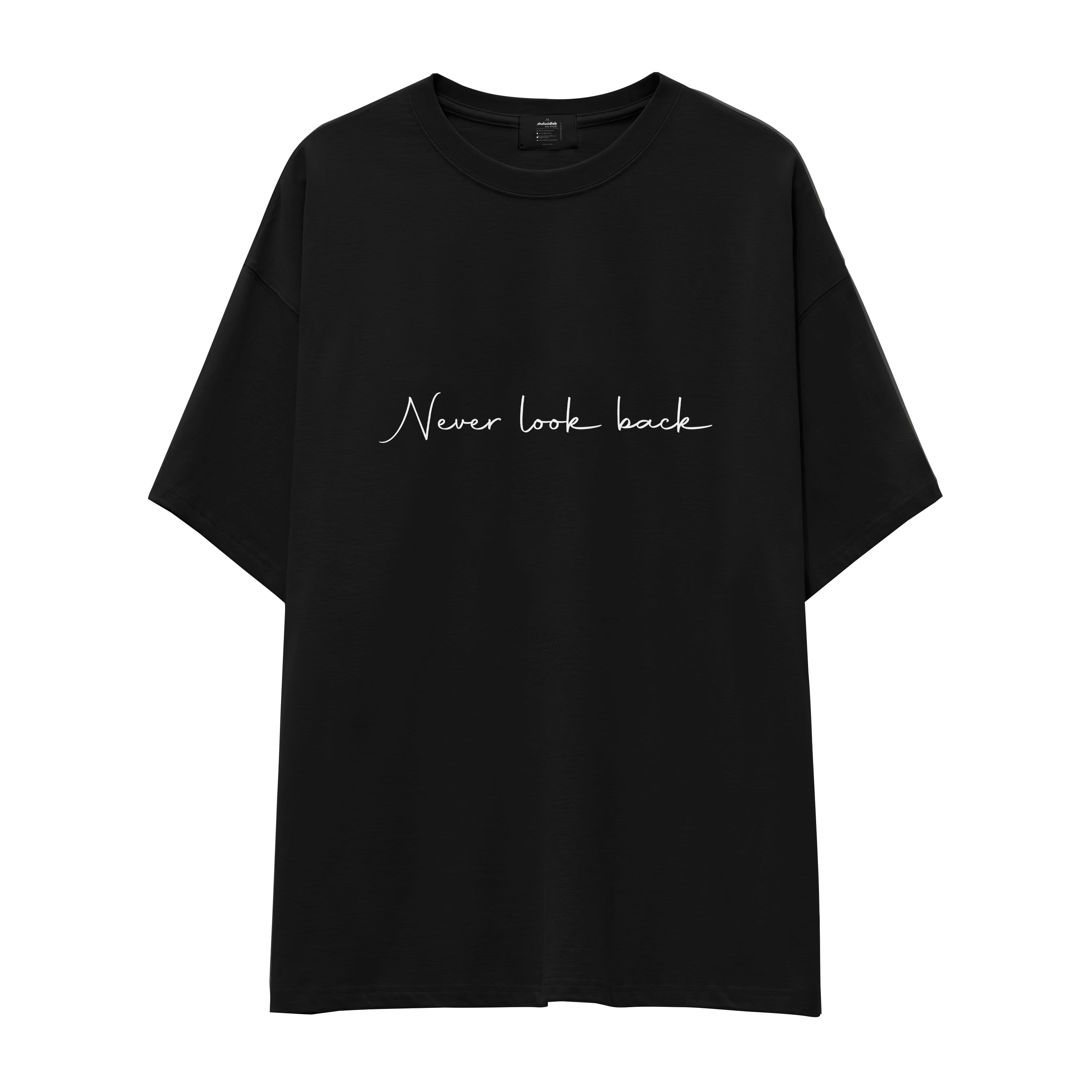 Never Look Back Oversize Tişört