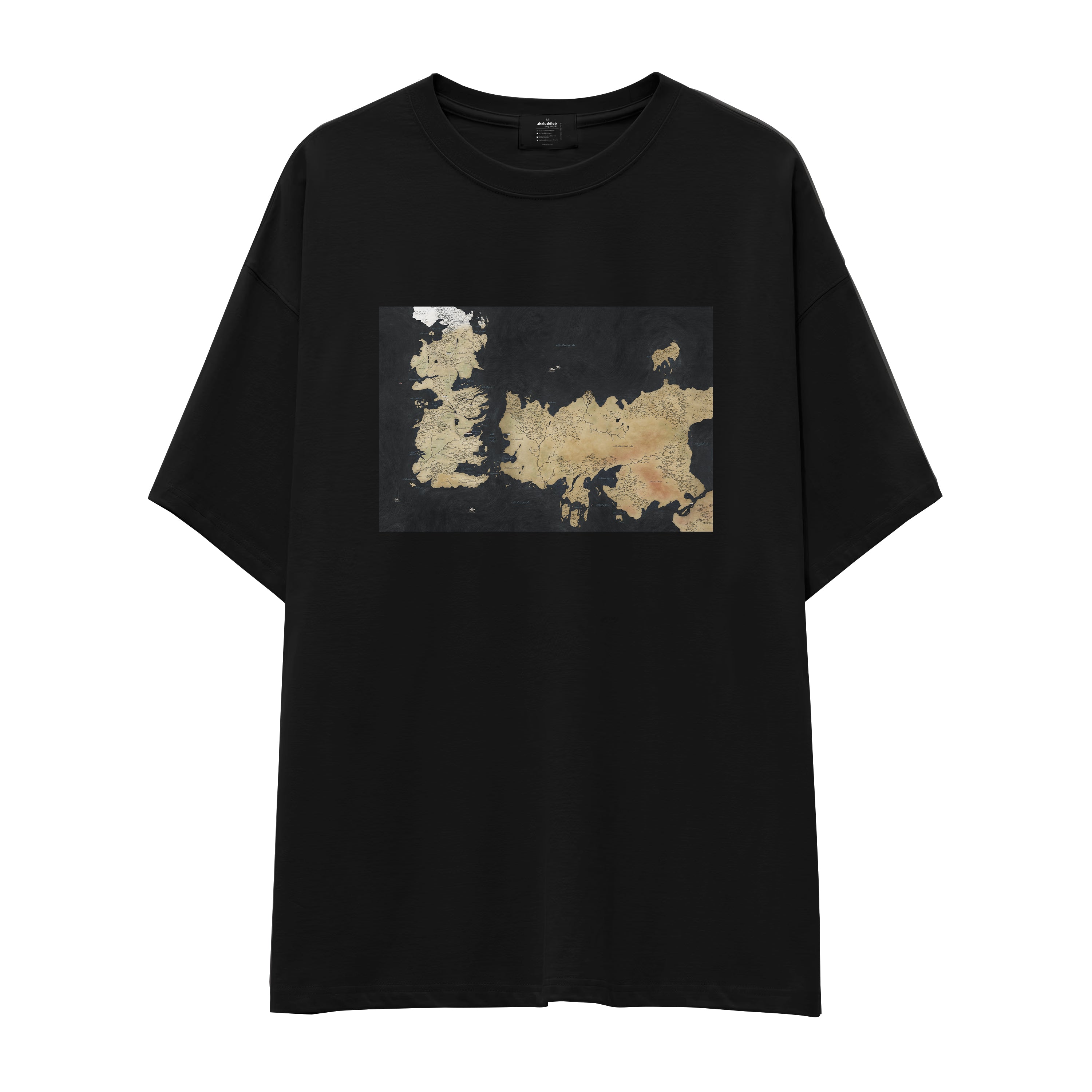 Game Of Thrones Map Oversize Tişört