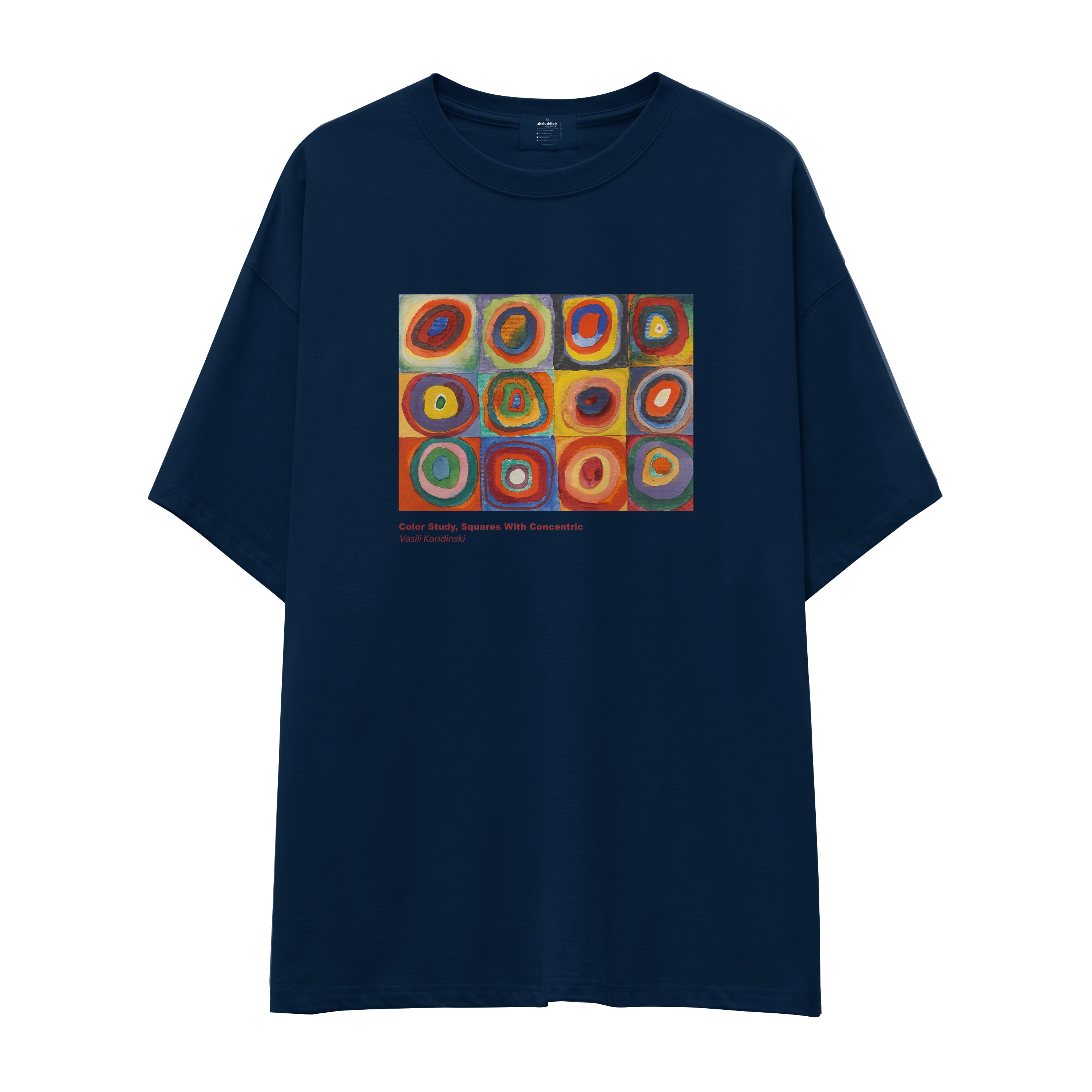 Color Study, Squares With Concentric Circles Oversize Tişört