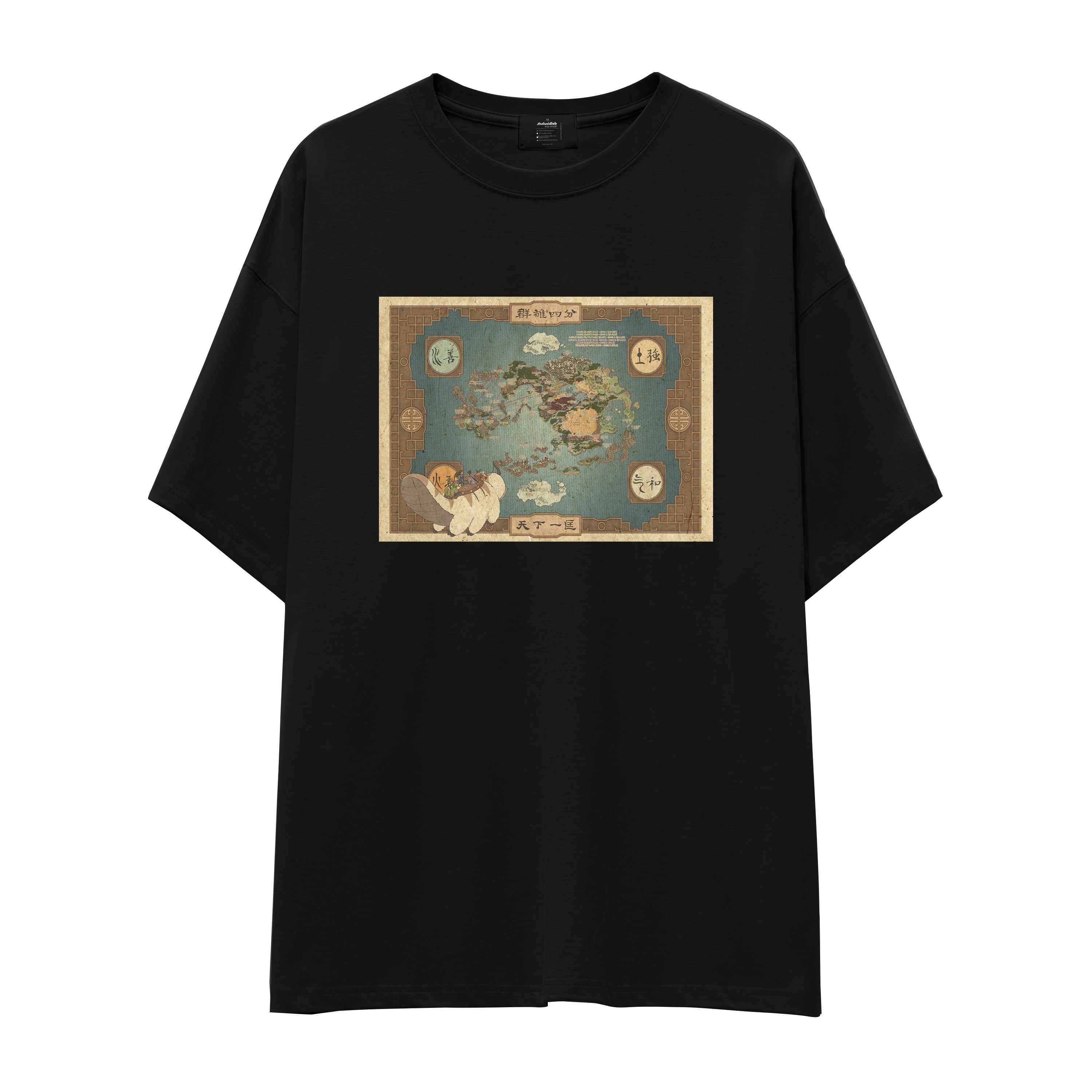 Avatar The Last Airbender Map Oversize Tişört
