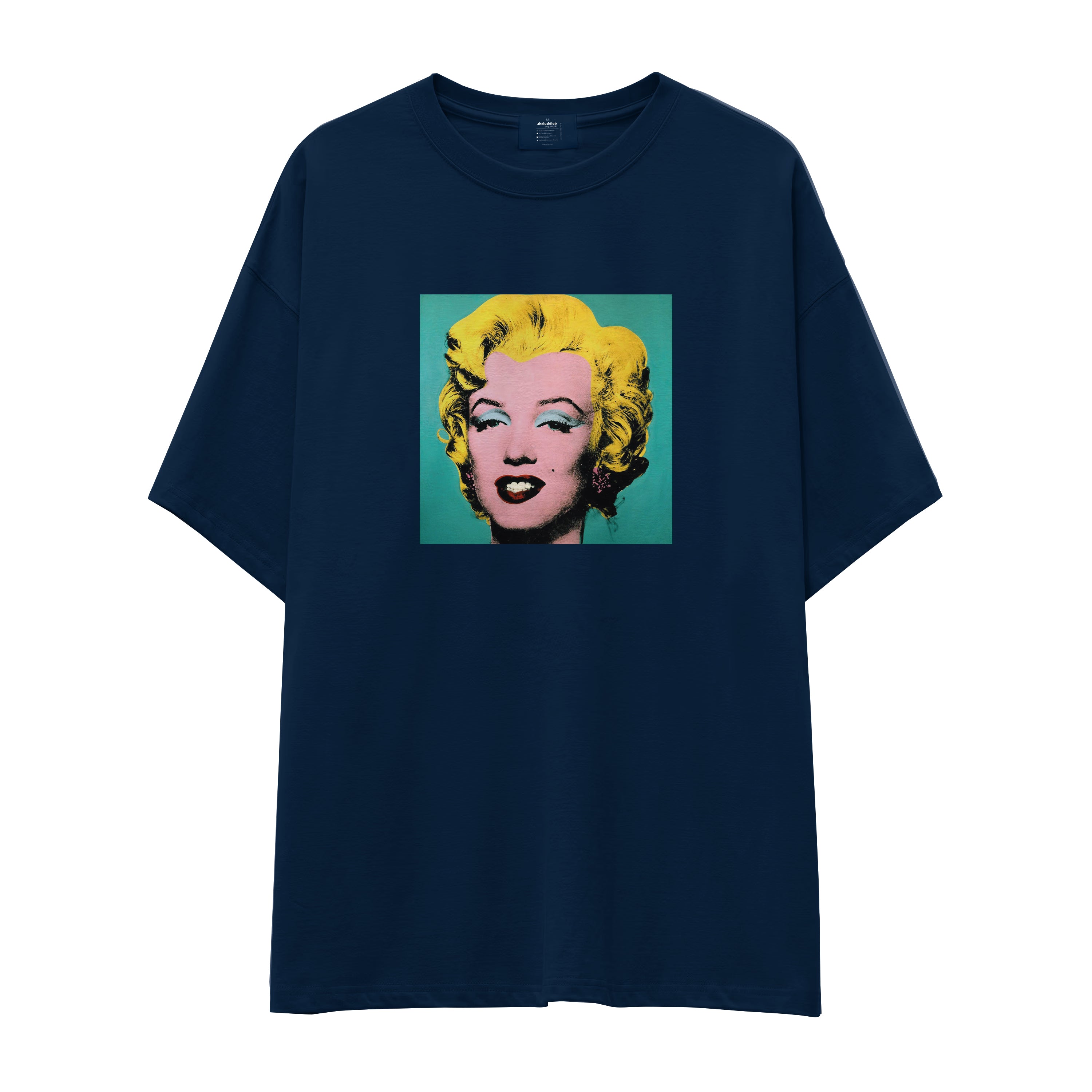 Andy Warhol / Marilyn Monroe Blue Oversize Tişört