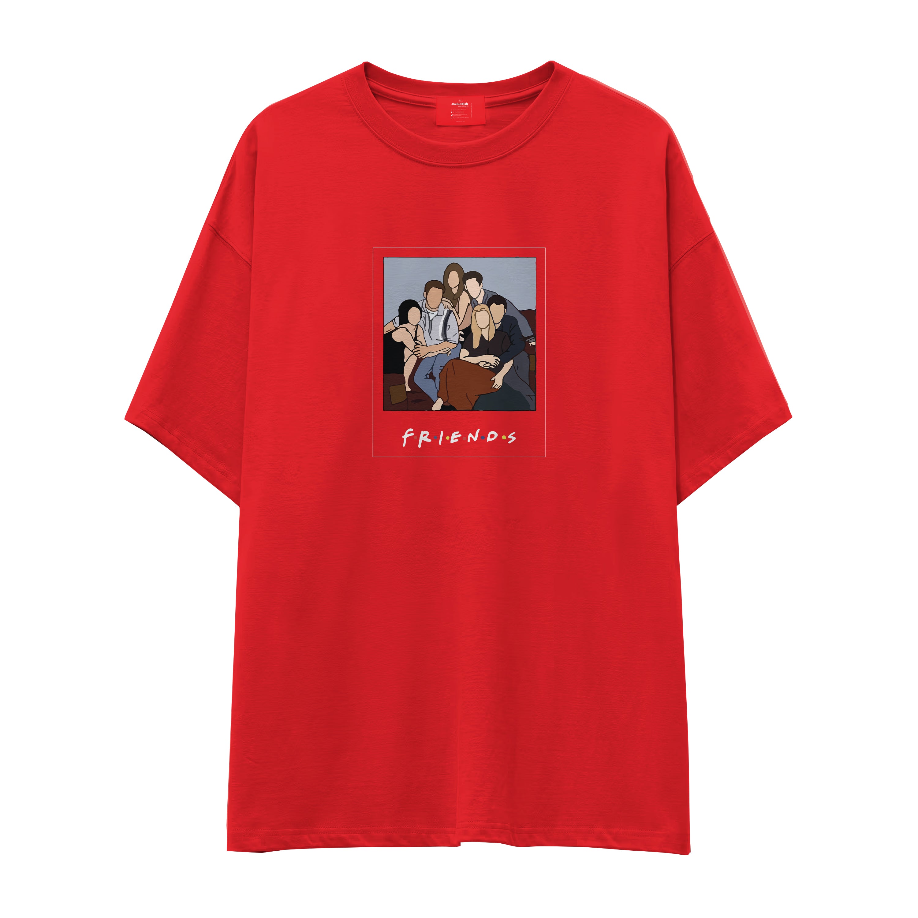 Friends Silüetli Oversize Tişört